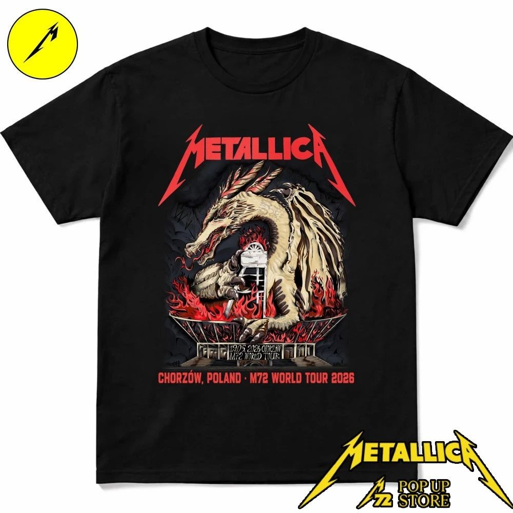 Metallica at Stadion Śląski in Chorzów, Poland, on May 19, 2026 The Silesian Dragon By Karol Banach Shirt