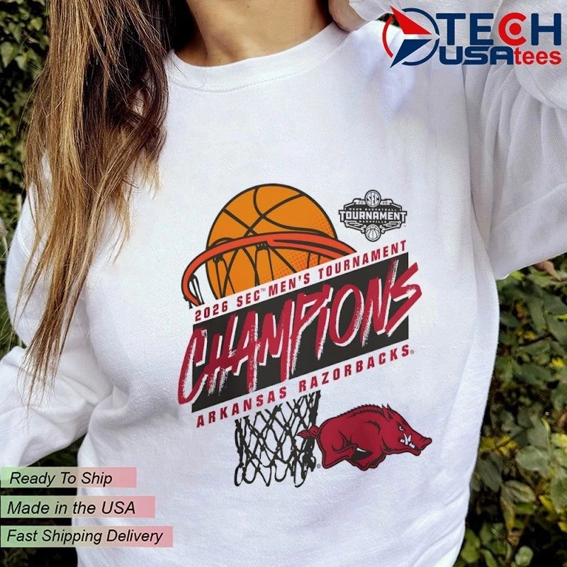 Arkansas Razorbacks 2026 SEC Men’s Basketball Tournament Champions shirt