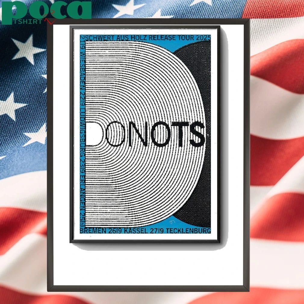 Donots Schwert Aus Holz Release Tour 2025 Poster shirt