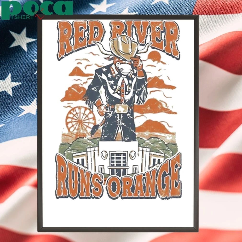 Texas Longhorns Red River Runs Orange Shirt