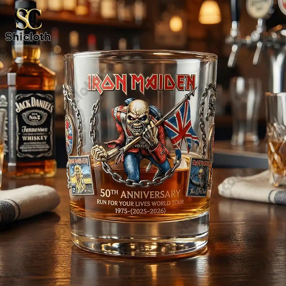 Iron Maiden 50TH Anniversary Whiskey Glass