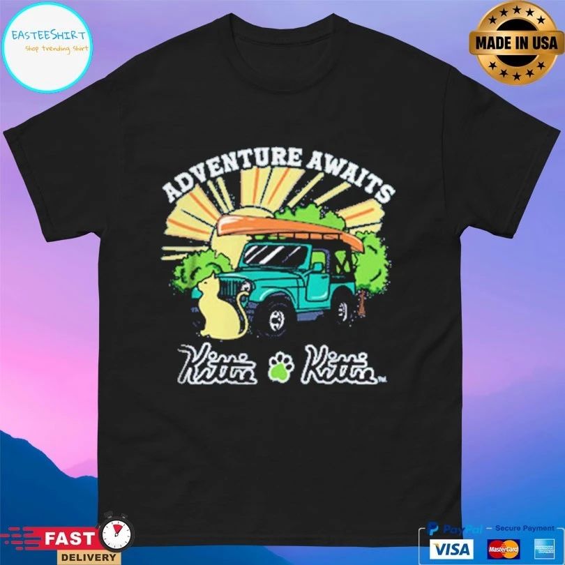 Adventure Awaits Kittie T-shirt