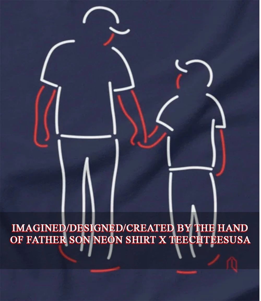 Father son neon shirt