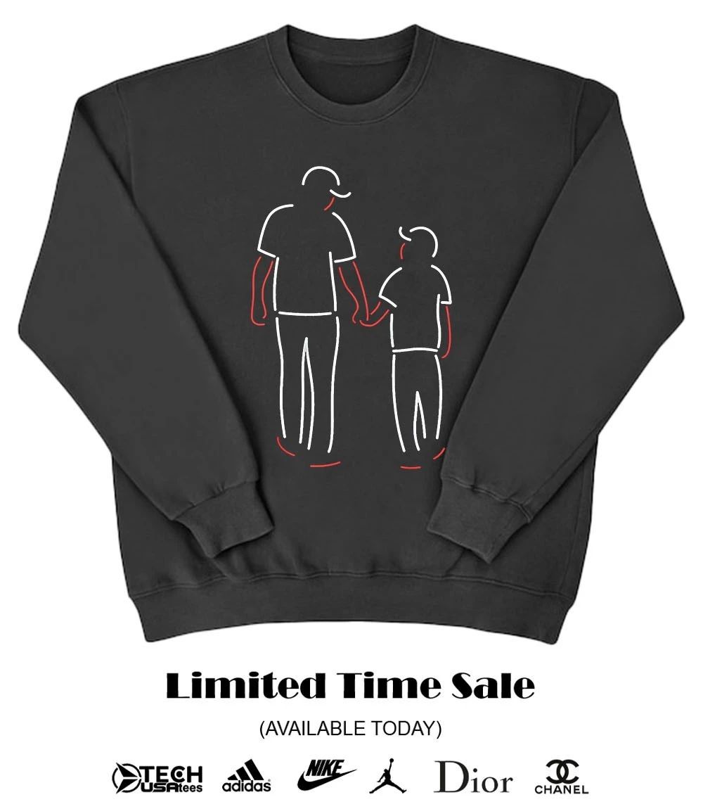 Father son neon shirt