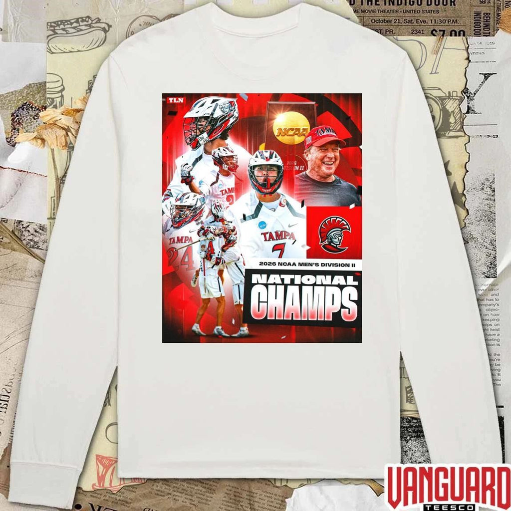 Tampa Spartans Men’s Lacrosse 2026 NCAA Division II National Champions Poster t-shirt