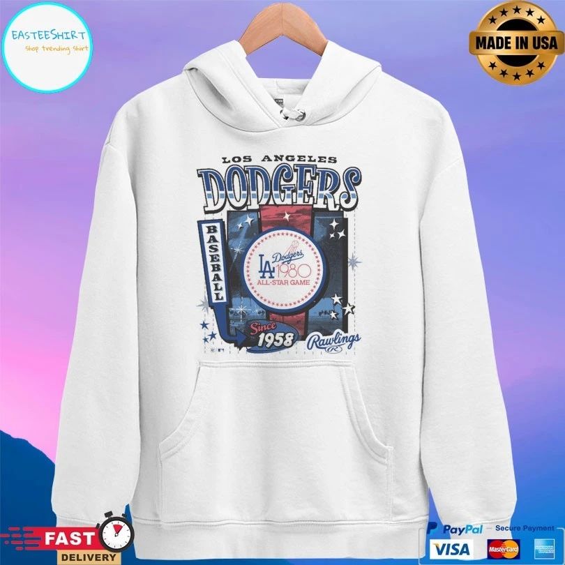 Los Angeles Dodgers Baseball Since 1958 Cooperstown Rawlings Poster ’47 Foundation T-shirt