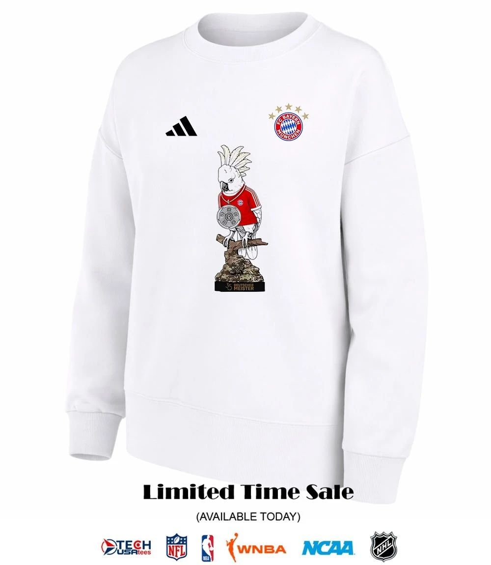 FC Bayern 2026 Bundesliga Champions Kakadu cockatoo mascot shirt