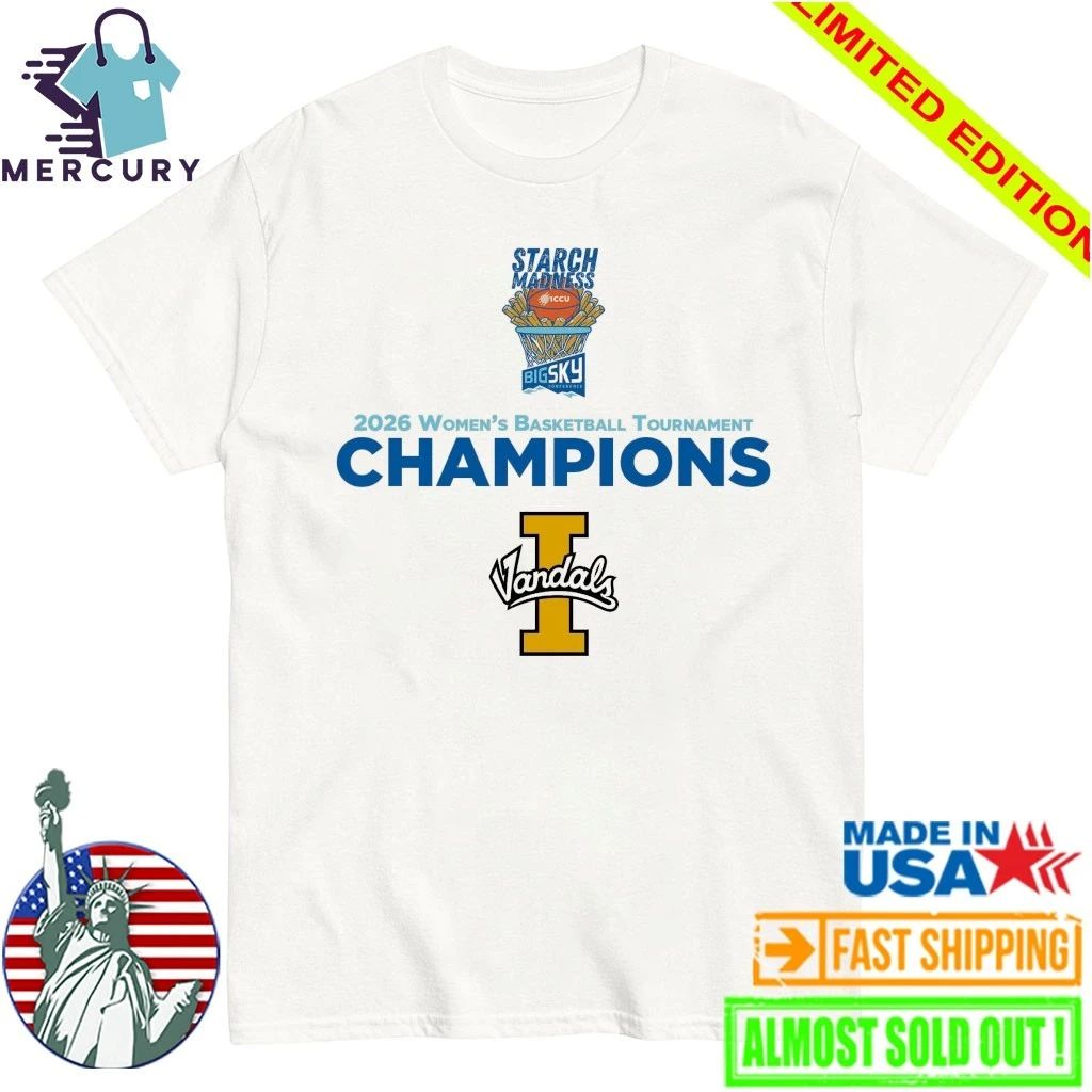 Idaho Vandals 2026 Big Sky Women’s Basketball Tournament Champions Shirt