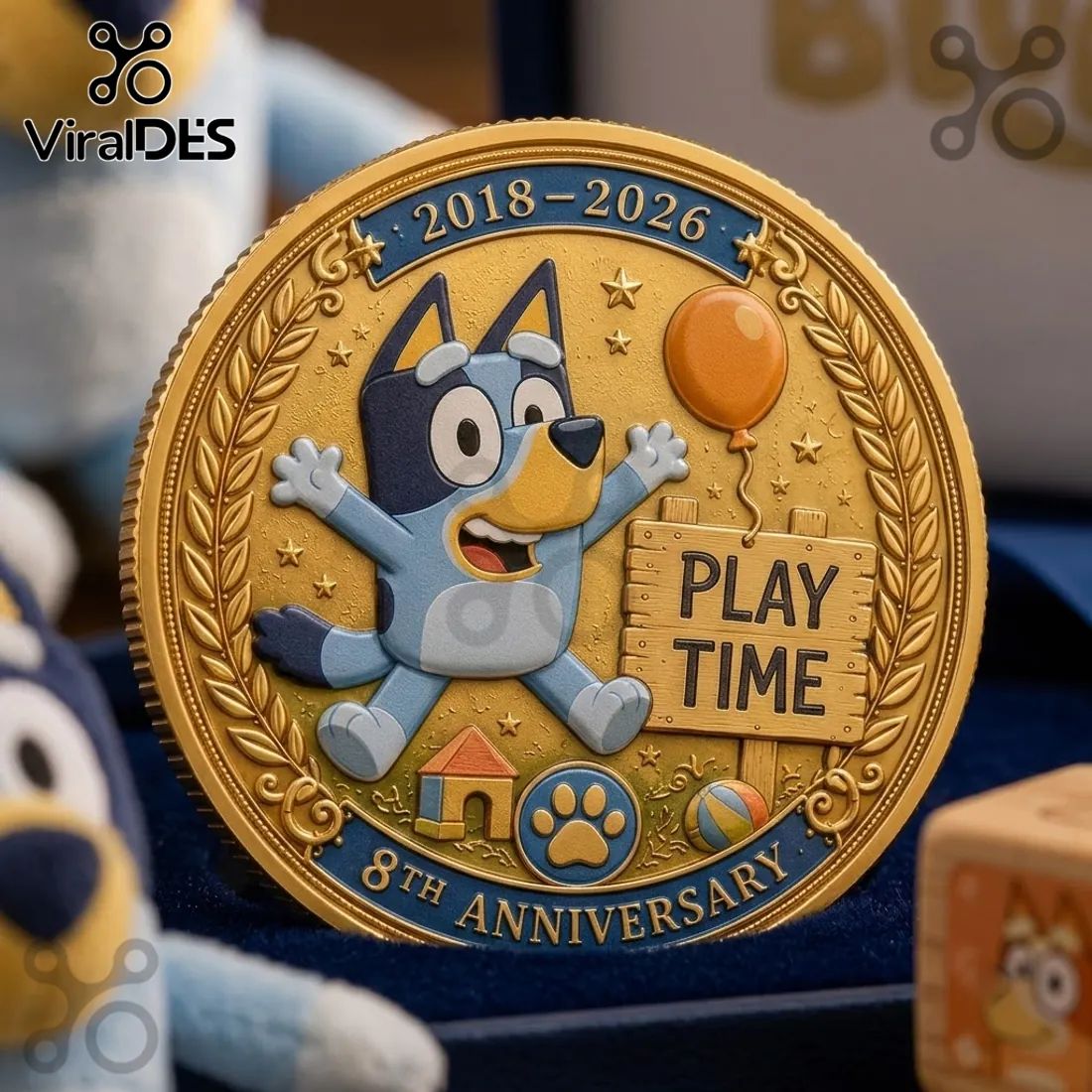 Bluey 8th Anniversary Gold Commemorative Coin