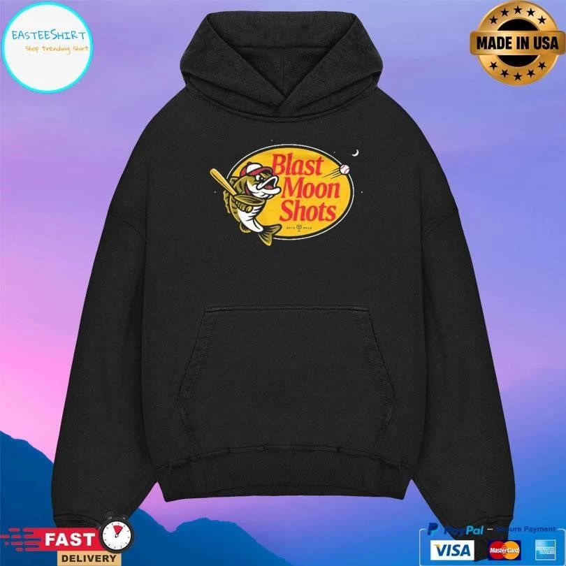 Blast Moon Shots Fish Baseball T-shirts
