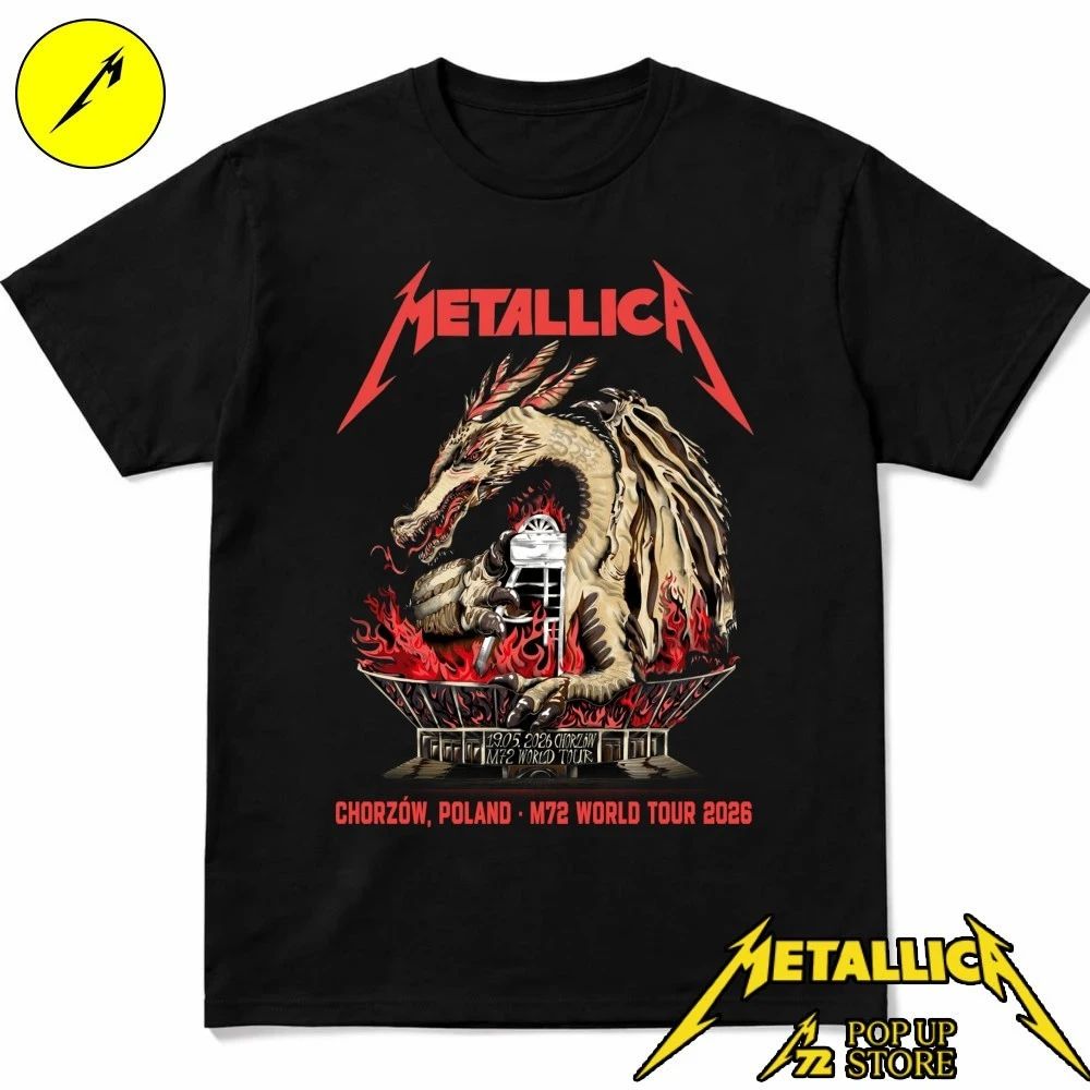 Metallica at Stadion Śląski in Chorzów, Poland, on May 19, 2026 M72 World Tour 2026 The Silesian Dragon Shirt