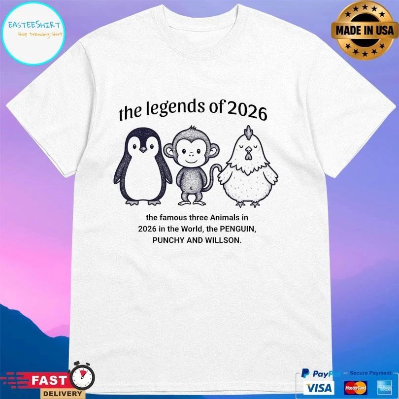 The Legends Of 2026 The Famous Three Animals In 2026 In The World The Penguin Punchy And Willson T-shirts