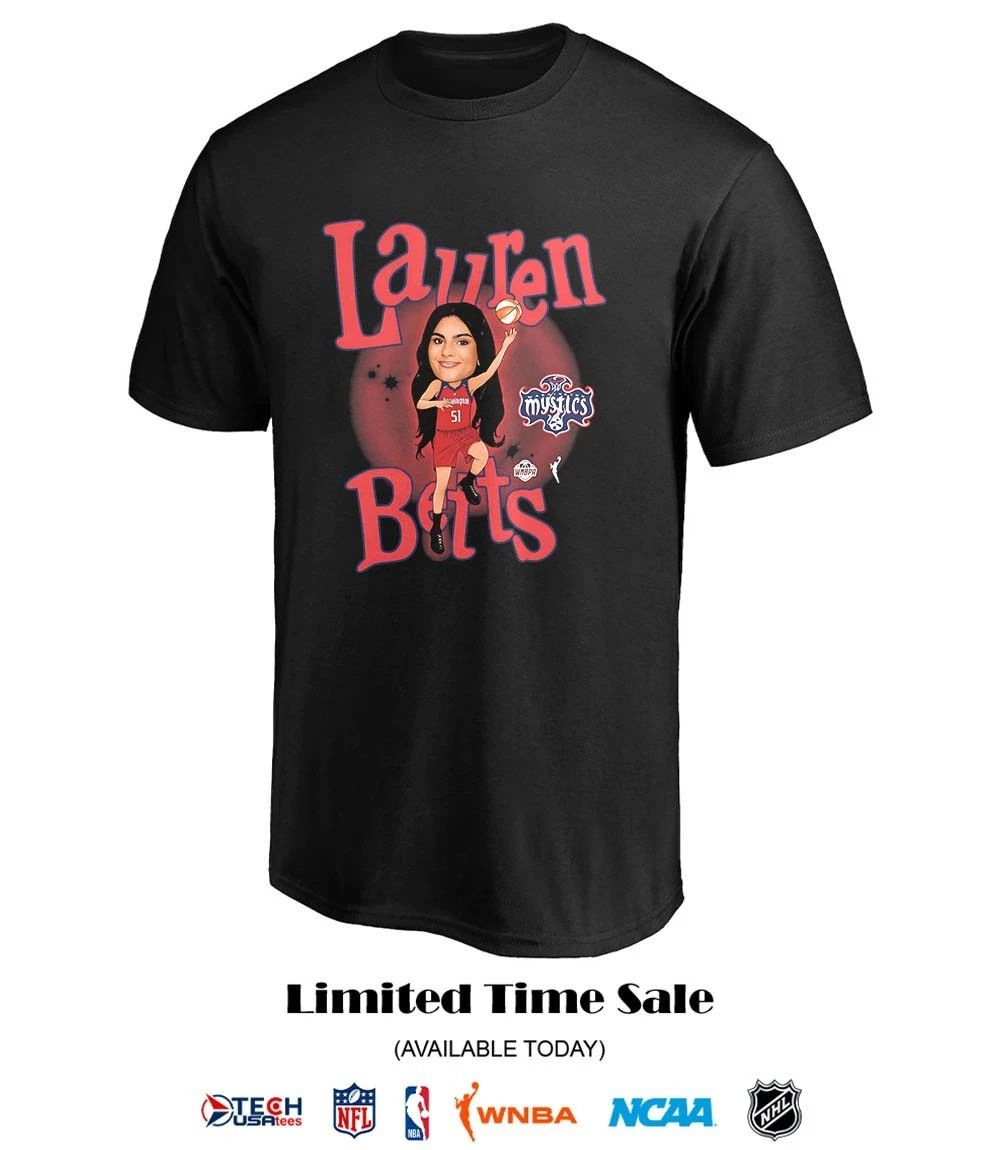 Lauren Betts Draft Washington Mystics 2026 WNBA caricature shirt