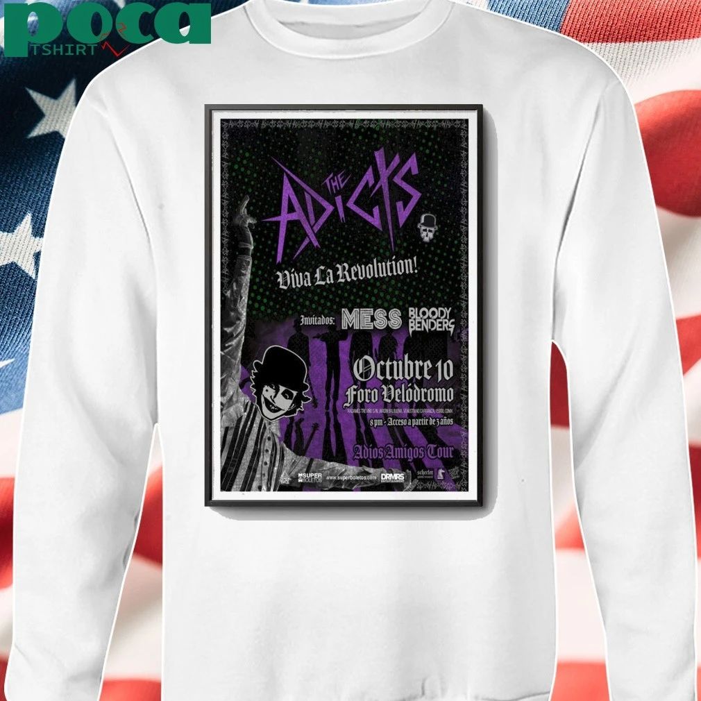 The Adicts Adios Amigos Tour Mexico Oct 10 2025 Poster shirt