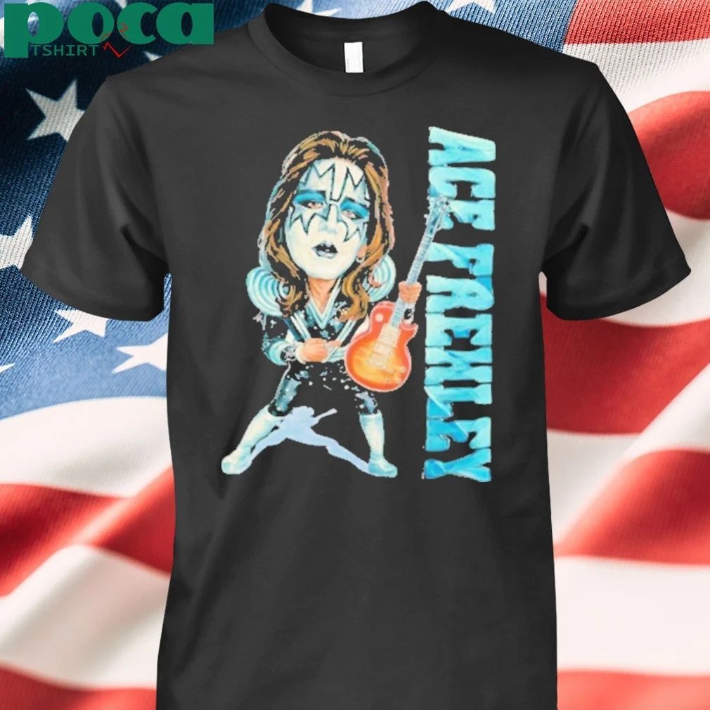 Ace Frehley Caricature with Guitar T-Shirt