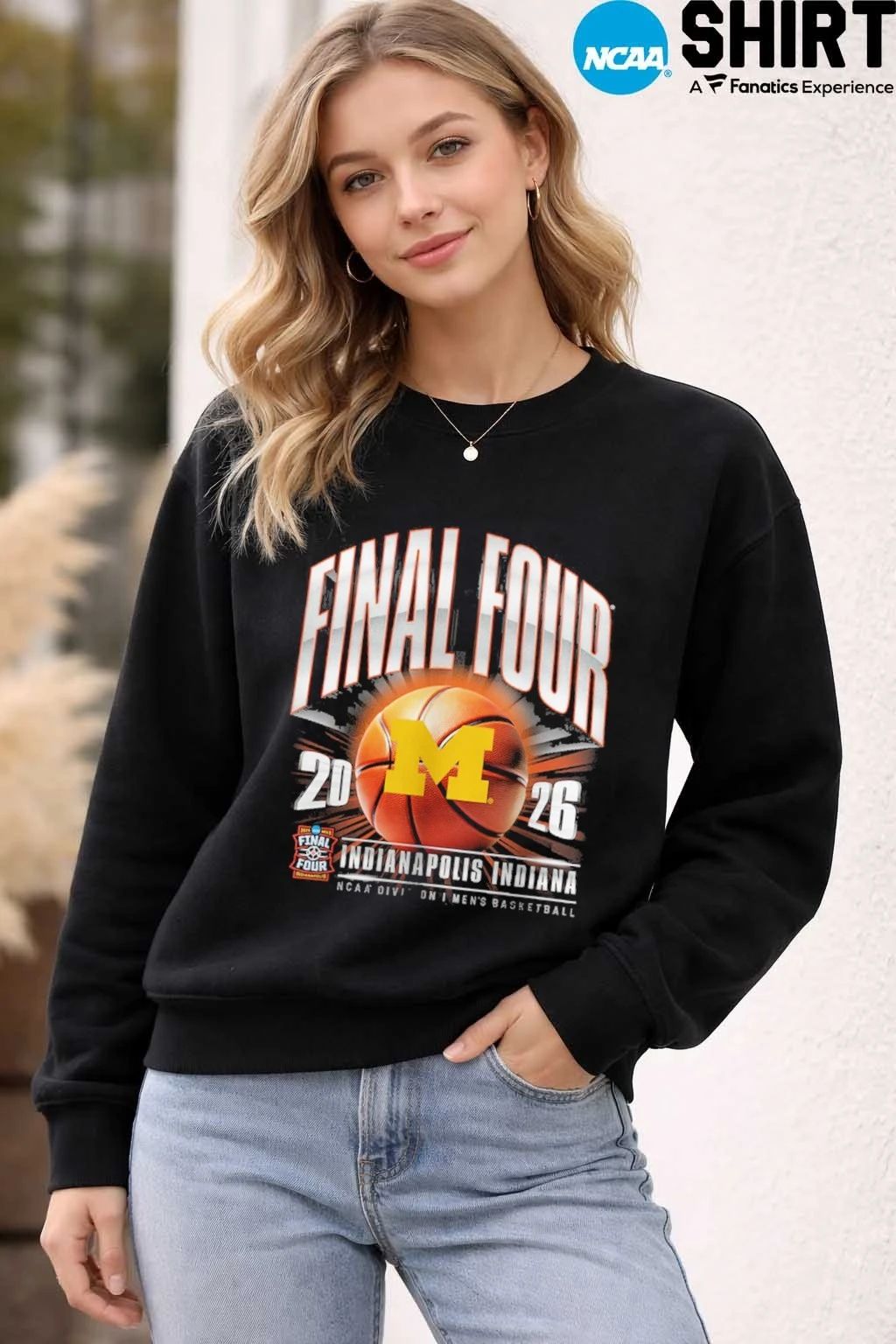 Michigan Wolverines 2026 NCAA Division I Men’s Basketball March Madness Final Four T-Shirt