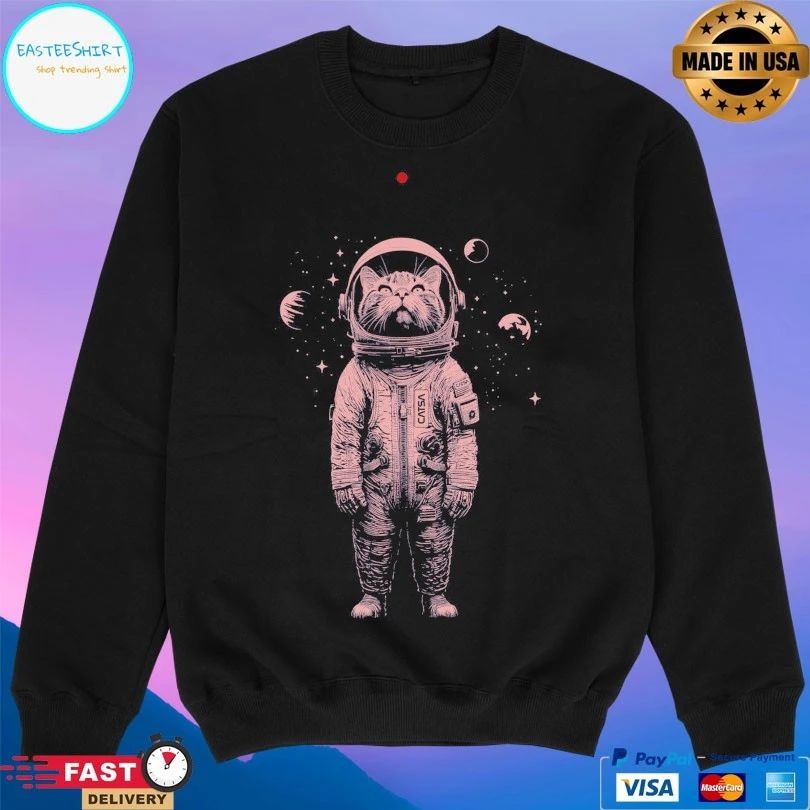 Space Cat And A Red Dot T-shirt