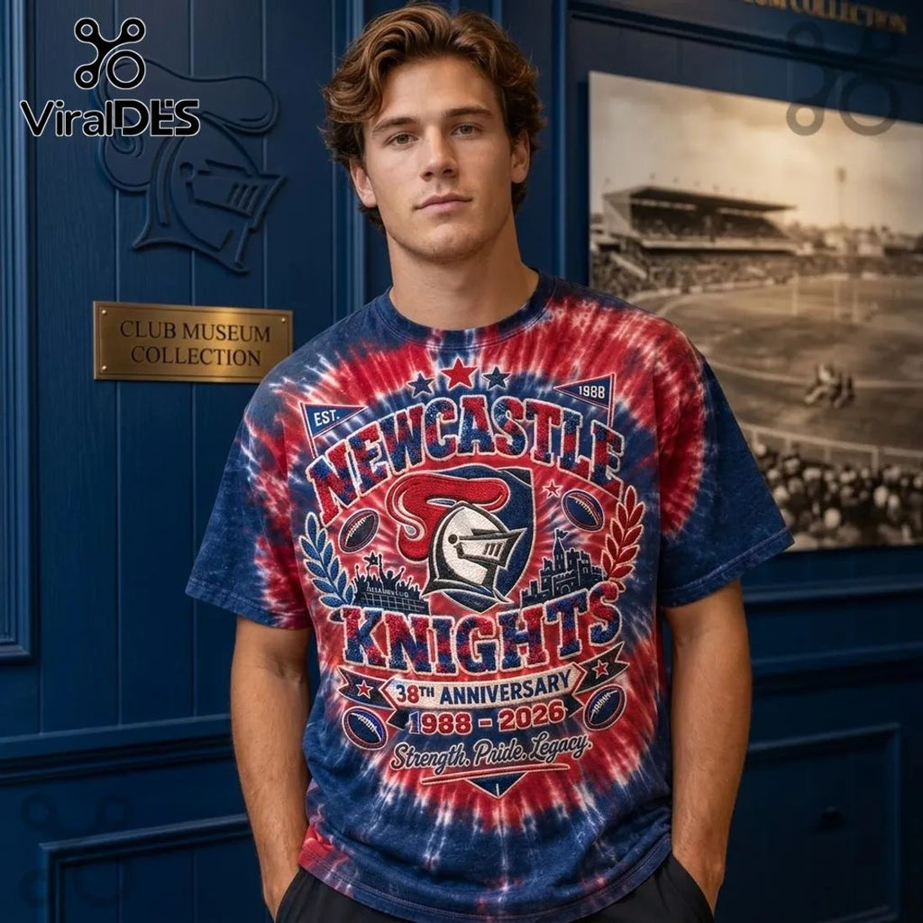 Newcastle Knights 38th Anniversary Tie Dye Shirt
