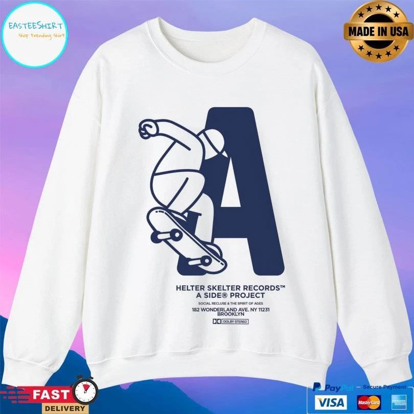 Helter Skelter Records A Side® Project Social Recluse And The Spirit Of Ages T-shirts
