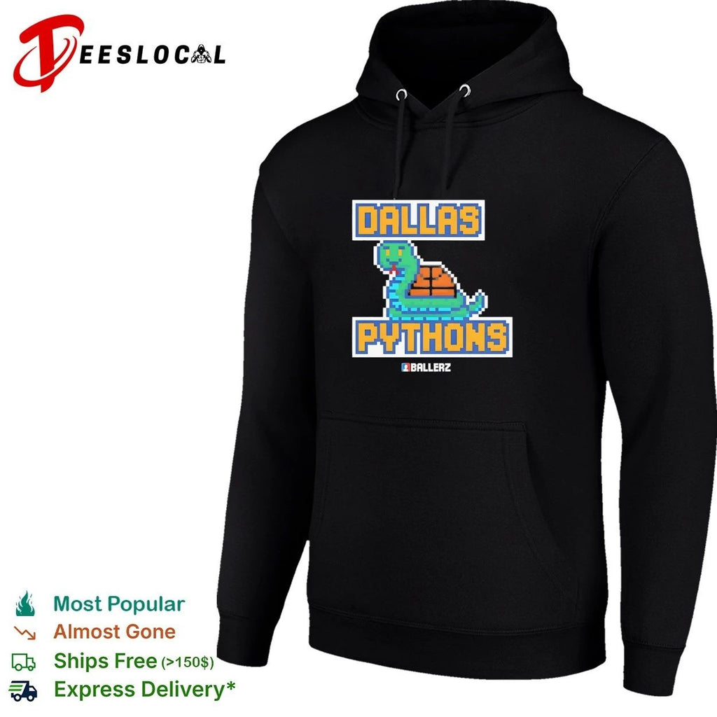 Dallas Pythons Ballerz basketball pixel art T-shirt