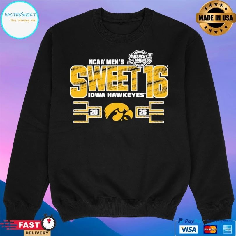 Iowa Hawkeyes 2026 Ncaa Men’s Basketball Sweet 16 March Madness T-shirt