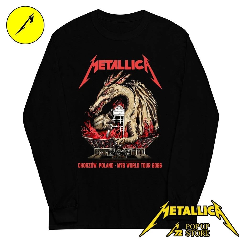 Metallica at Stadion Śląski in Chorzów, Poland, on May 19, 2026 M72 World Tour 2026 The Silesian Dragon Shirt