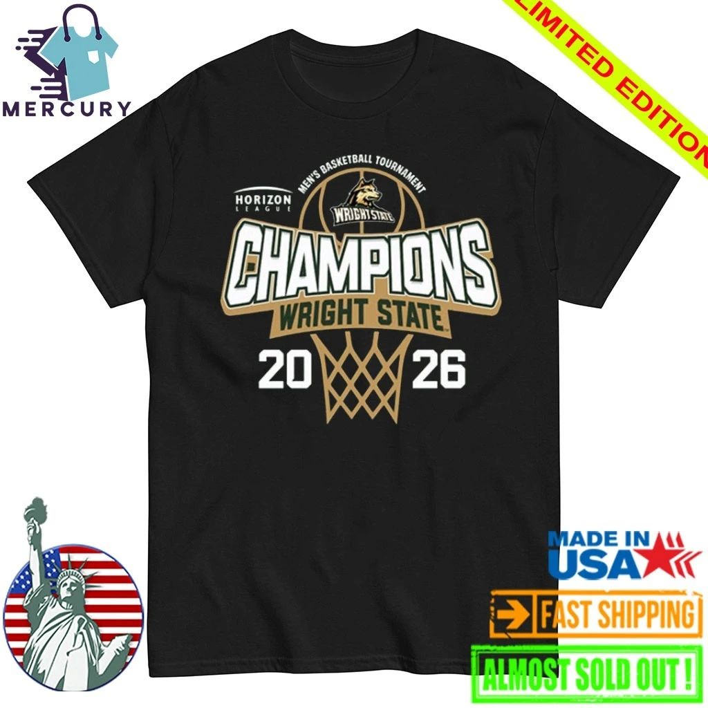 Wright State Raiders 2026 Horizon League Men’s Basketball Tournament Champions Shirt