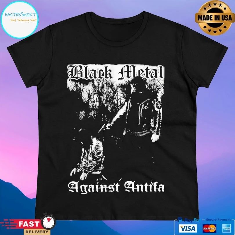 Behemoth Frontman Black Metal Against Antifa T-shirt