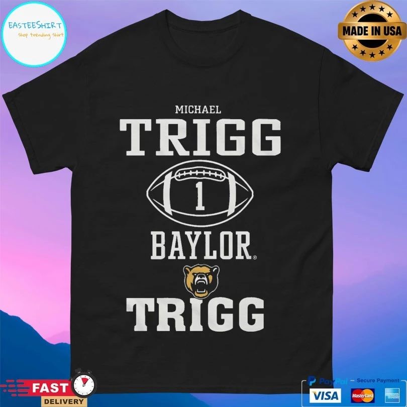 Michael Trigg Baylor Bears Trigg Football T-shirts