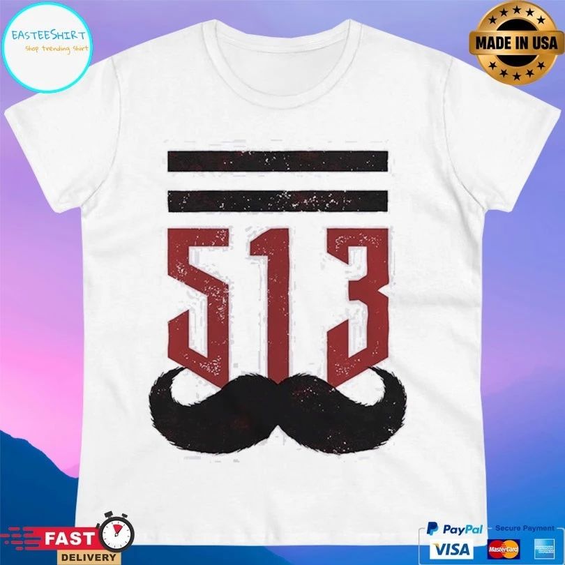 The 513 Stache Cincinnati Baseball T-shirts