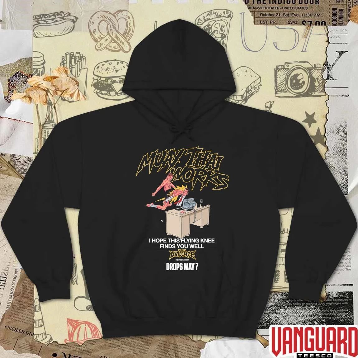 Muay Thai Works I Hope This Flying Knee Finds You Well Full Violence Fight Department May 7 2026 t-shirt