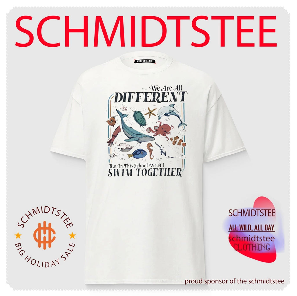 We Are All Different but in This School We All Swim Together shirt