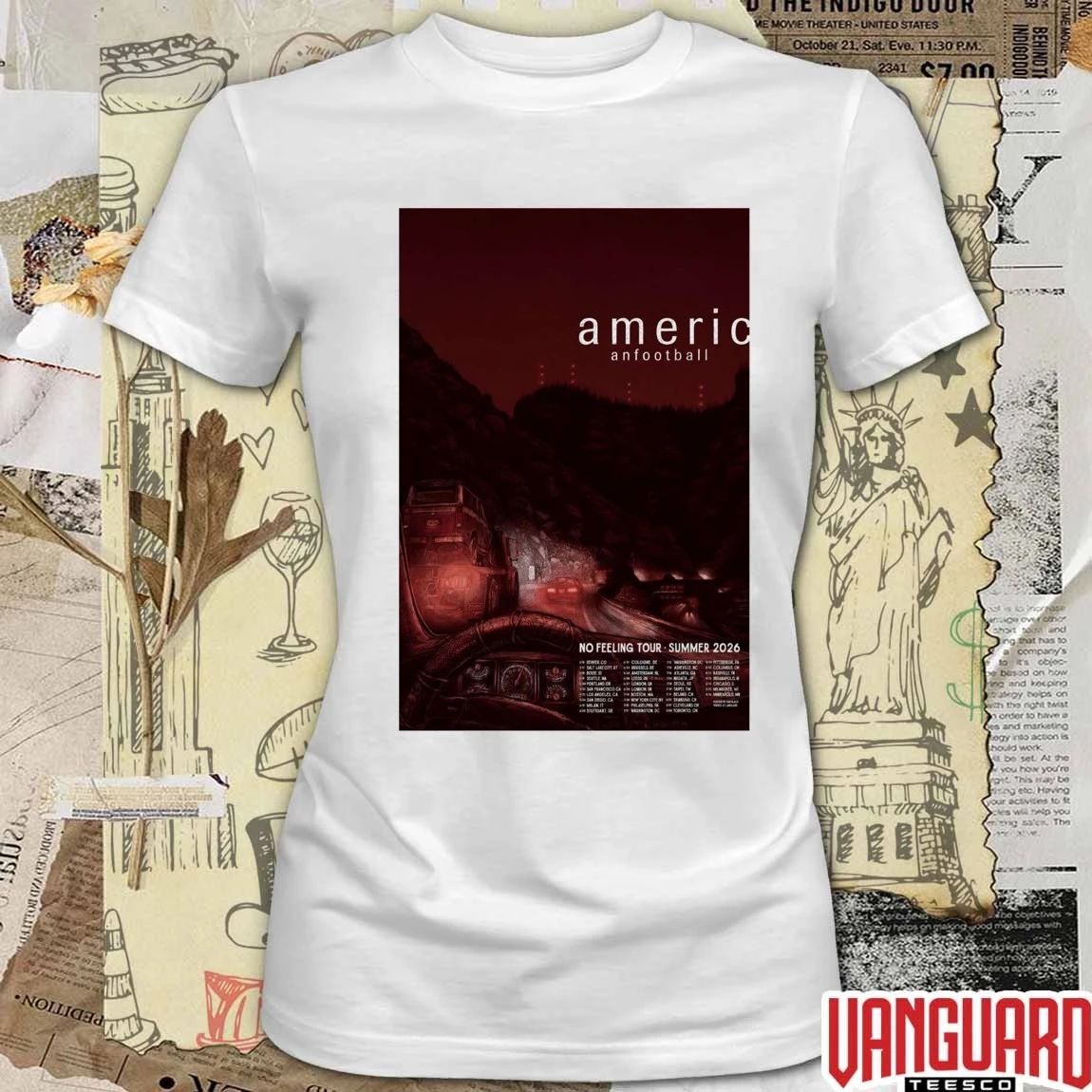 American Football Pop-Up Shop Poster No Feeling Tour 2026 Summer t-shirt
