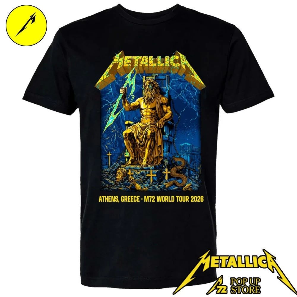 Metallica M72 Athens limited-edition poster Zeus by Revolver Dart Shirt