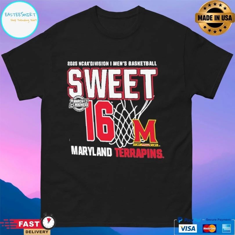 Maryland Terrapins 2026 Ncaa Division I Men’s Basketball Sweet March Madness T-shirt