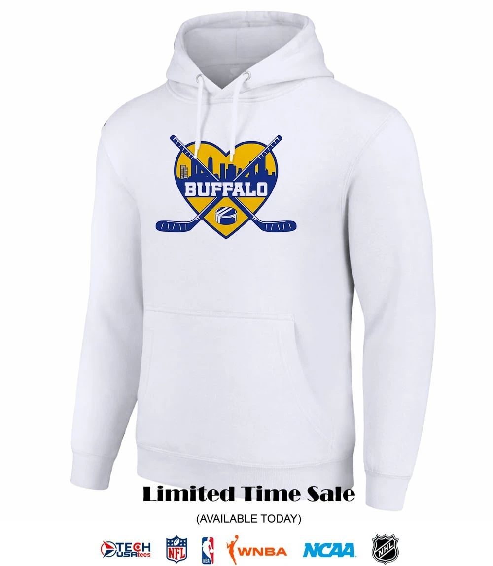 Buffalo Sabres Hockey 2026 skyline heart shirt