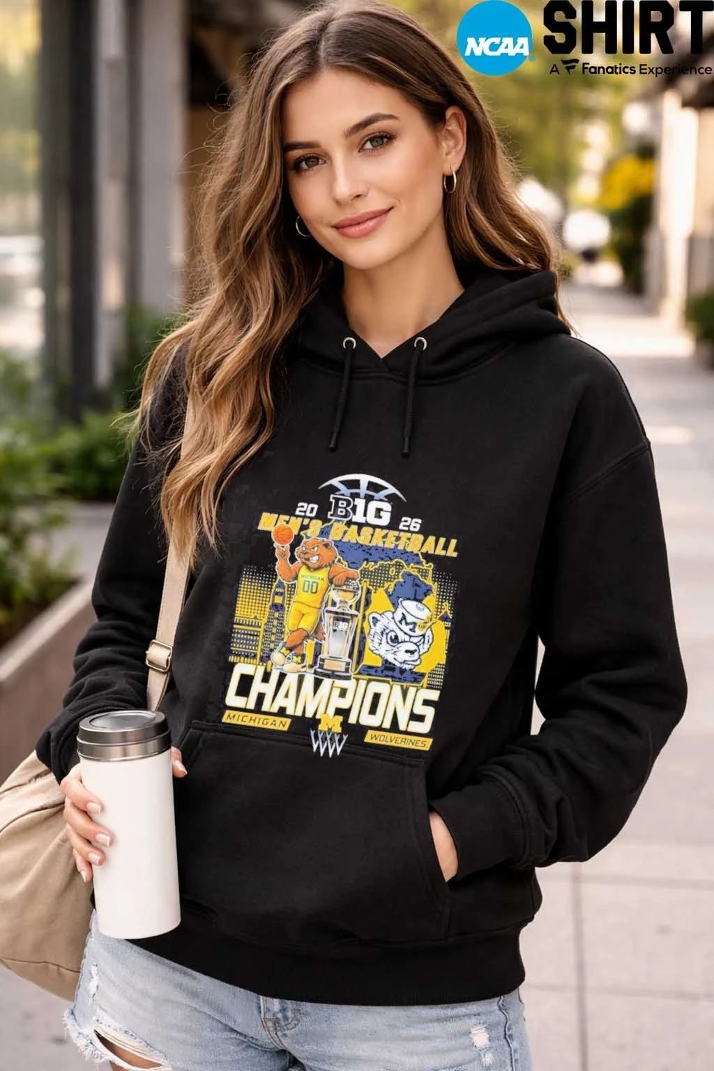Michigan Wolverines 2026 Big Ten Men’S Basketball Season Champions Mascot Trophy T Shir