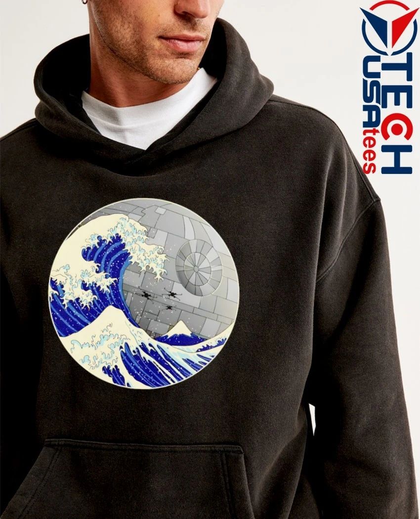 Death Wave The Great Wave off Kanagawa x the Death Star shirt