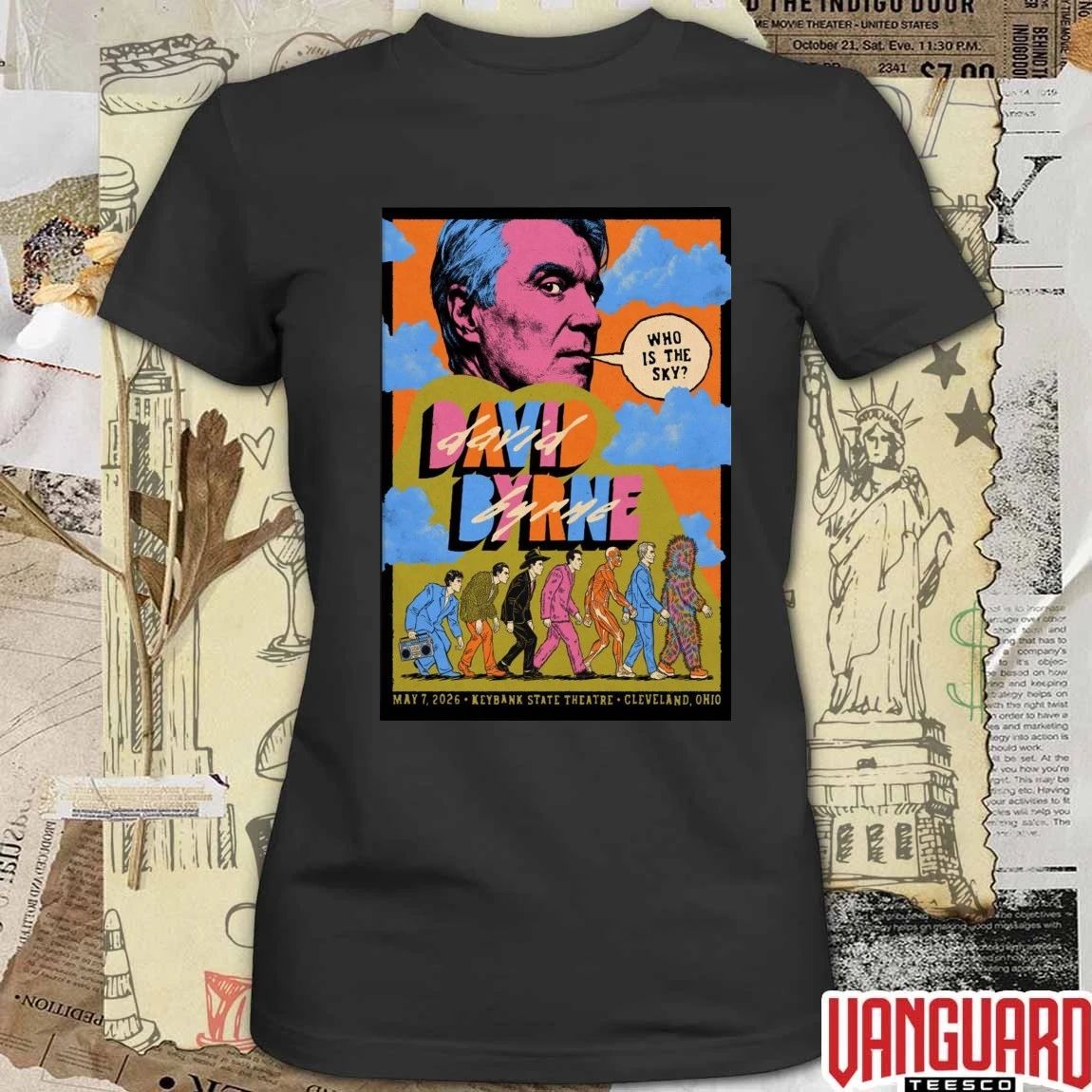 David Byrne May 7 2026 KeyBank State Theatre at Playhouse Square in Cleveland OH Poster t-shirt