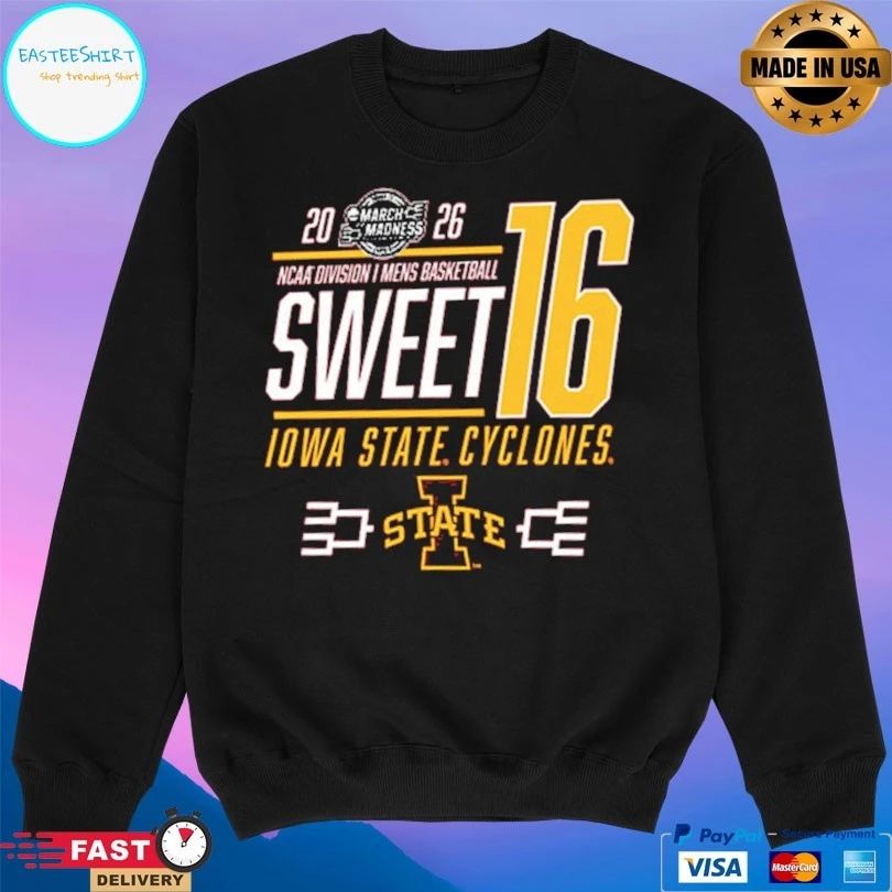 Iowa State Cyclones 2026 Ncaa Division I Men’s Basketball Sweet 16 March Madness T-shirt