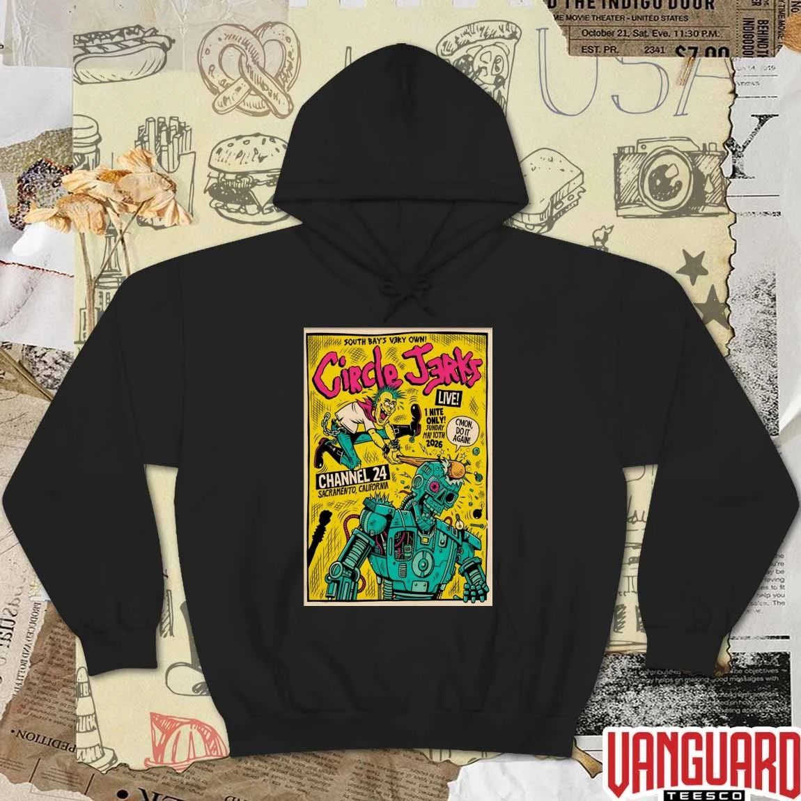 Circle Jerks Sacramento CA Tour On May 10 2026 Poster t-shirt
