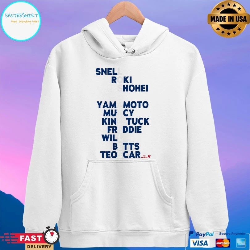 Los Angeles Dodgers Names 2026 Snell Roki Shohei Yamamoto Muncy King Tuck Freddie Will Betts Teoscar T-shirt