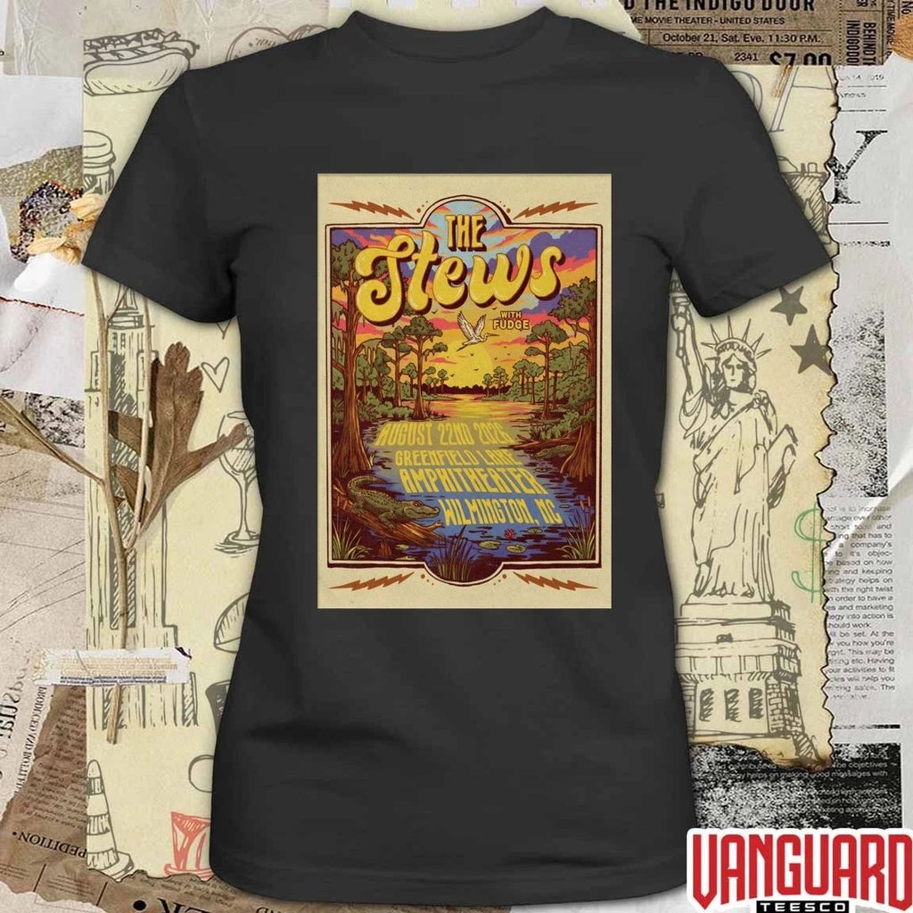 The Stews August 22 2026 Greenfield Lake Amphitheater Wilmington NC Poster t-shirt