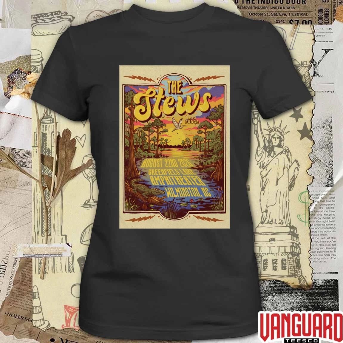 The Stews August 22 2026 Greenfield Lake Amphitheater Wilmington NC Poster t-shirt
