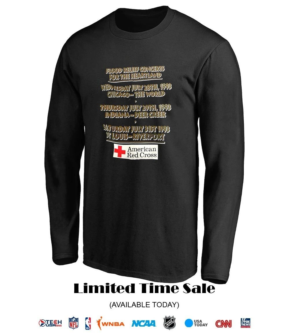 Flood Relief Concerts for The Heartland Wednesday July 28th 1993 Chicago-the World American Red Cross shirt