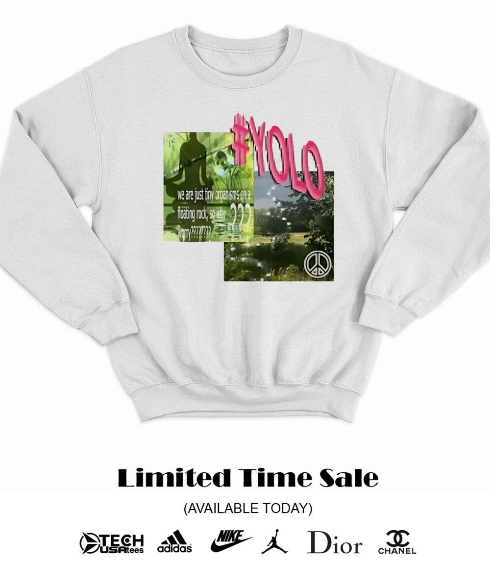 Yolo we are just tiny organisms on a floating rock so why worry shirt