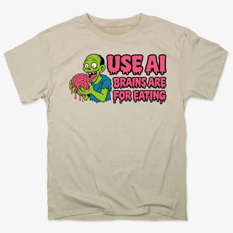 Use AI Brains Are For Eating Zombie Graphic