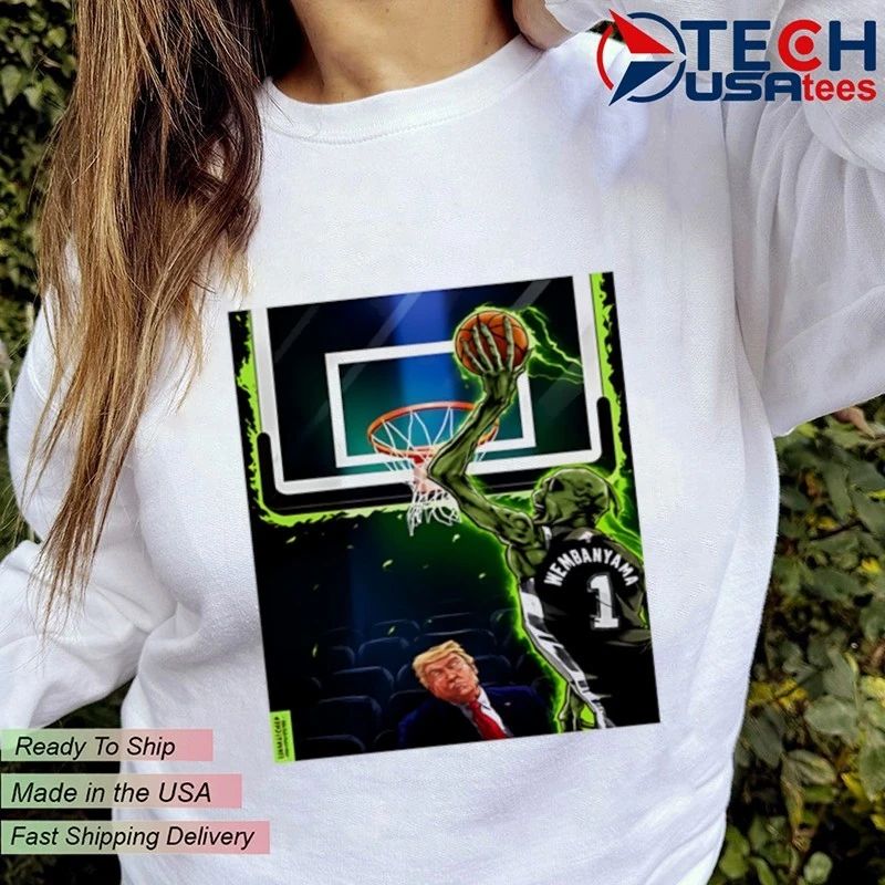 Victor Wembanyama Alien Dunk President Trump Finals 2026 shirt