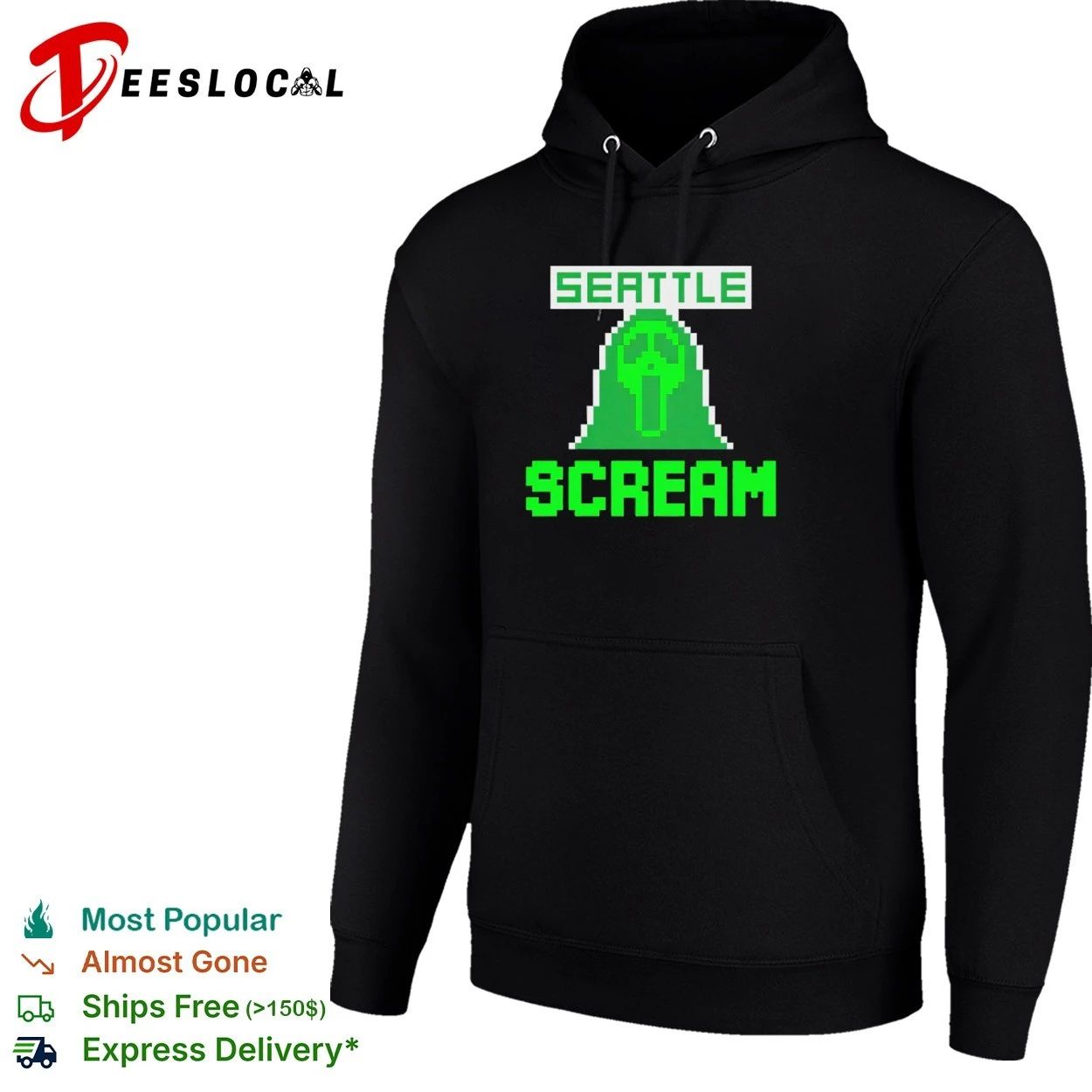 Seattle Scream Retro Gaming Style horror movie T-shirt
