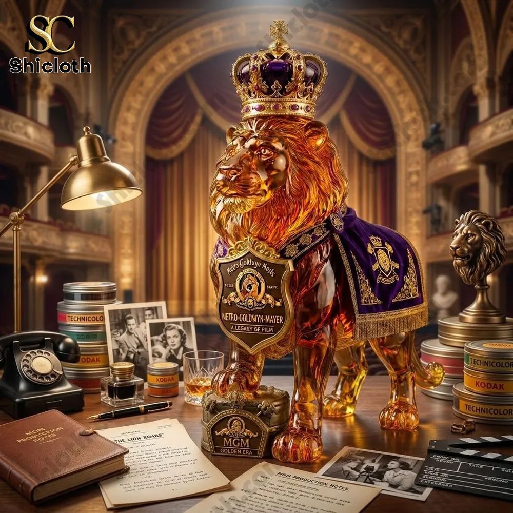 MGM Lion Crown Royal Whiskey Lion Bottle